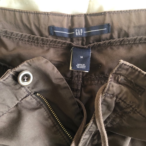 GAP Y2K Convertible Cargo Hiking Pants Women’s Size 14 Army Khaki/Green - Picture 10 of 14
